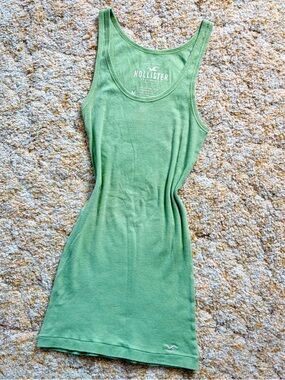 Hollister Green Ribbed Tank Top